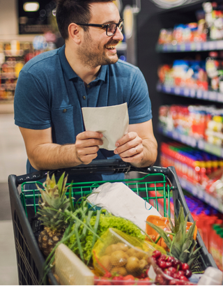 NHS prescription bag on counter